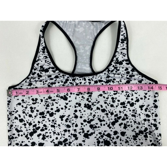 Fabletics Women's Black White Speckled Racerback Tank Top Size M - Picture 5 of 6